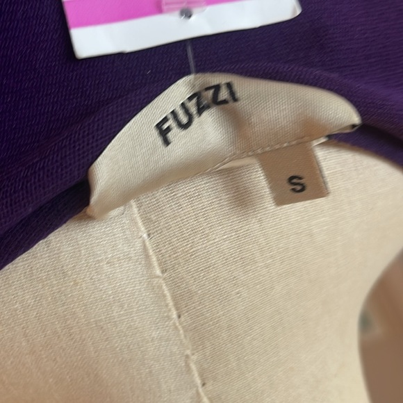 Fuzzi Viola purple flutter sleeve midi capelet dress - Picture 11 of 12